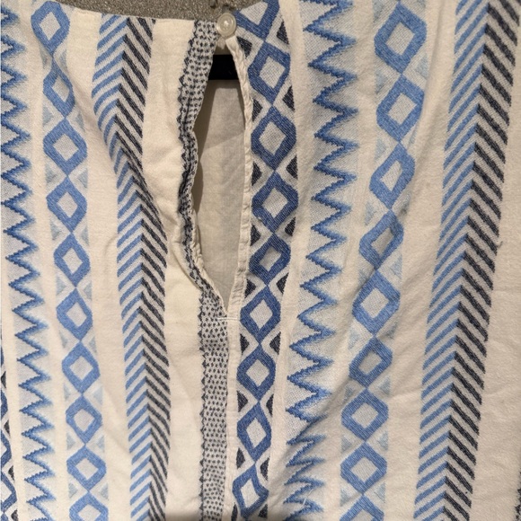 LOFT Blue and White Patterned Mini Dress - Picture 5 of 5